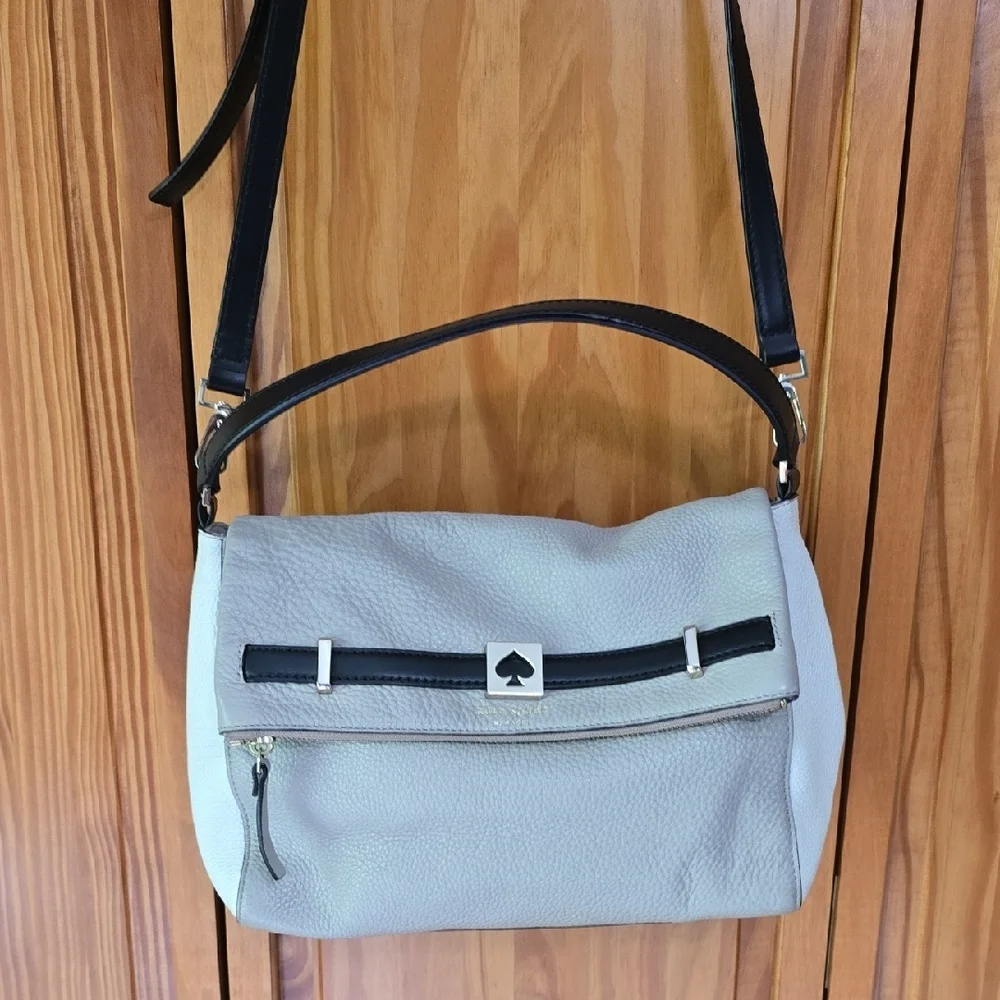 Kate Spade Gray and Black Shoulder Bag EUC - Picture 1 of 11